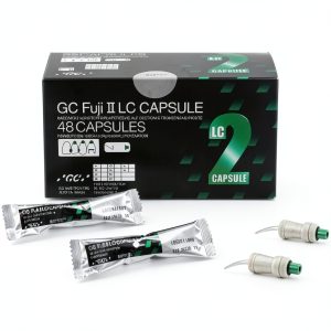GC Fuji II Light Cure Glass Ionomer Capsules A3.5 Resin Reinforced-0